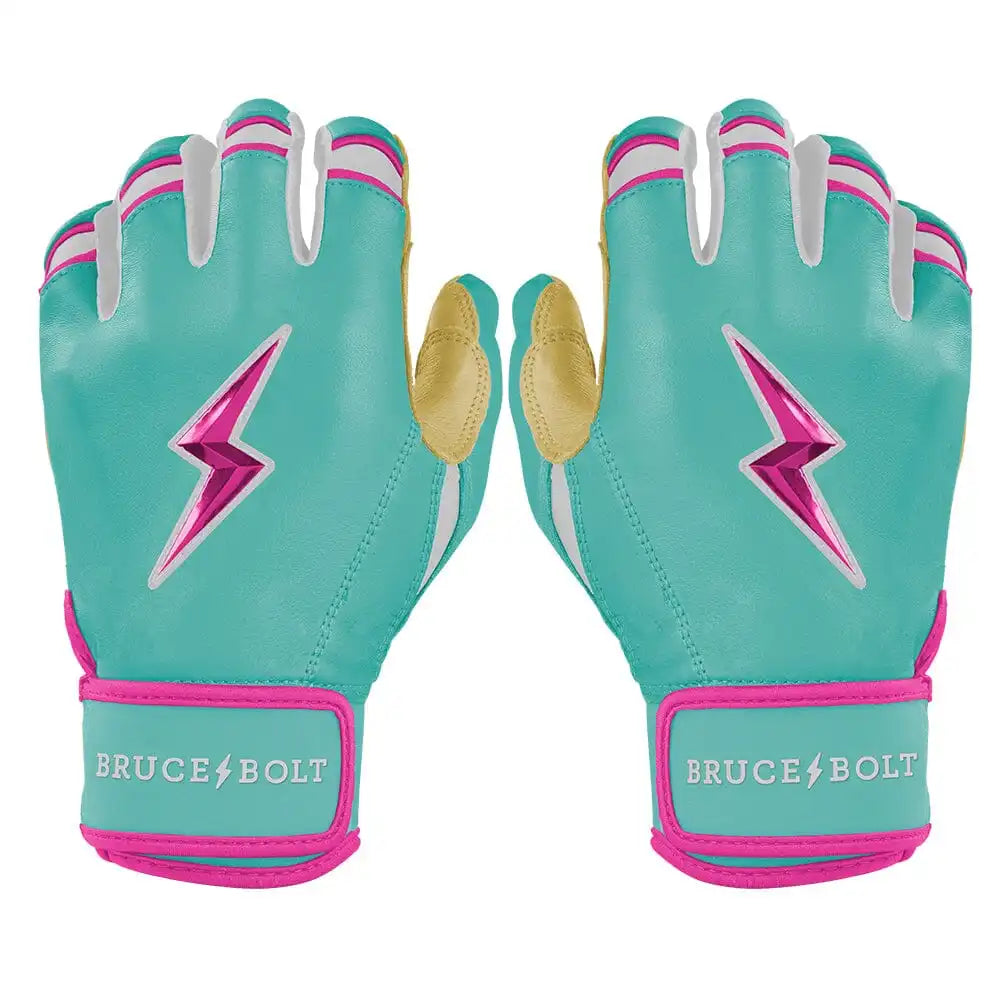 Personalized Fernando Tatis Jr. Signature Series Short Cuff Batting Gloves - Mint/Pink