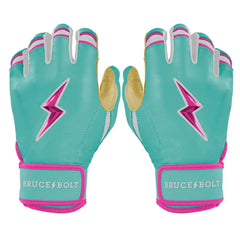 Personalized Fernando Tatis Jr. Signature Series Short Cuff Batting Gloves - Mint/Pink