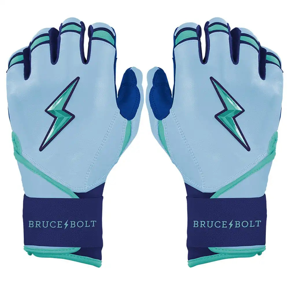 Personalized Bear Series Long Cuff Batting Gloves - Tidal Blue