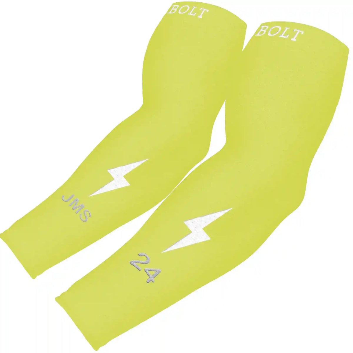 Personalized Graduated Compression Premium Arm Sleeve - Neon Yellow