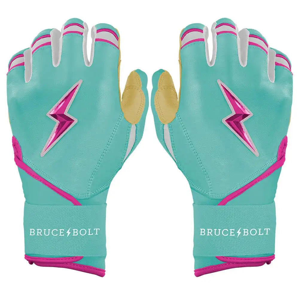 Personalized Fernando Tatis Jr. Signature Series Long Cuff Batting Gloves - Mint/Pink