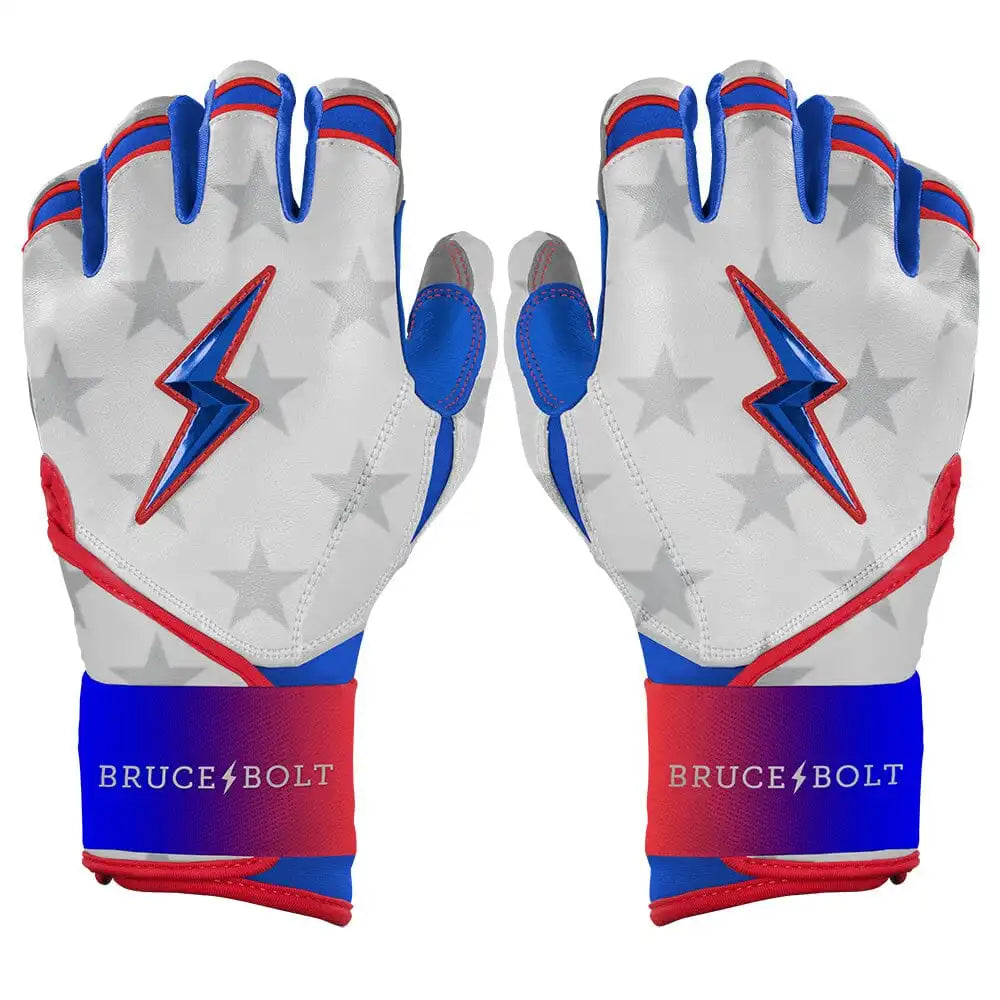 Brandon Nimmo Signature Series Long Cuff Batting Gloves - Stars & Stripes