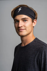 Knitted Performance Wide Headband - Black