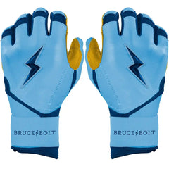 Personalized Bear Series Long Cuff Batting Gloves - Carolina Blue